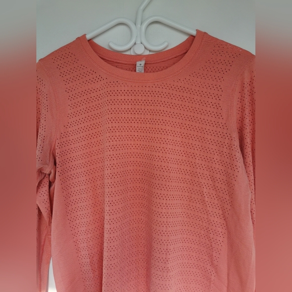 Lululemon Breeze By Long Sleeve *SquadLight Coral / Light Coral size 10 - Picture 7 of 12